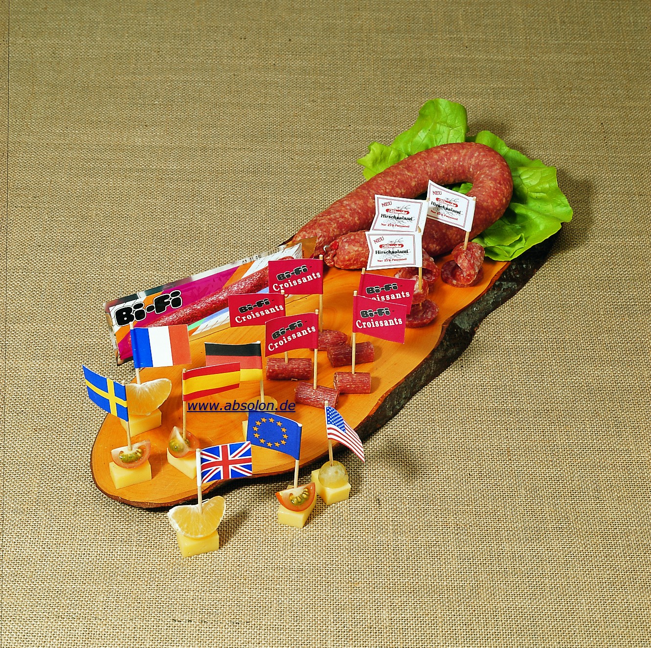 Minifahnen, Kostprobenpicker, Partypicker, Käsepicker, Holzpicker