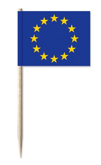 Werbeartikel: Europa Minifahnen Werbeartikel: Minifahnen, Kostprobenpicker=Europa Minifahnen