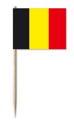 Werbeartikel: Minifahnen, Kostprobenpicker=Belgien Minifahnen,