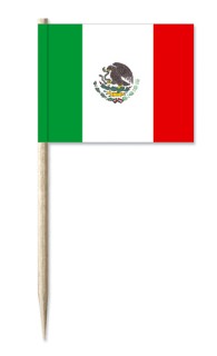Werbeartikel: Mexiko Minifahnen Werbeartikel: Minifahnen, Kostprobenpicker=Mexiko Minifahnen