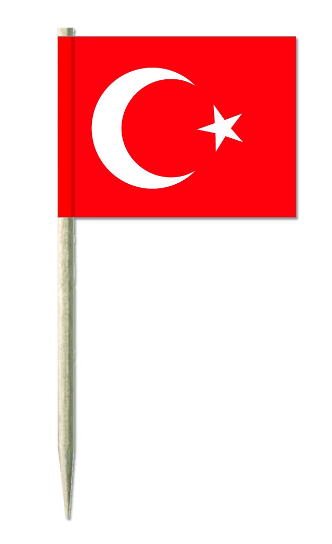 Werbeartikel: Türkei Minifahnen, Werbeartikel: Minifahnen, Kostprobenpicker=Türkei Minifahnen,