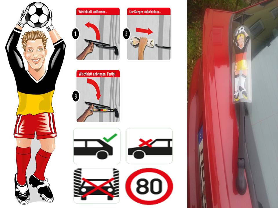 Werbeartikel: Belgien Torwart Heckscheibenwischer, Werbeartikel: Heckscheibenwischer=Belgien Torwart Heckscheibenwischer,
