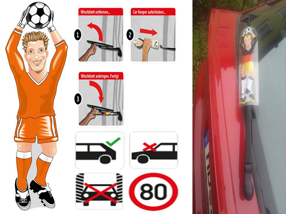 Werbeartikel: Niederlande Torwart Heckscheibenwischer, Werbeartikel: Heckscheibenwischer=Niederlande Torwart Heckscheibenwischer,