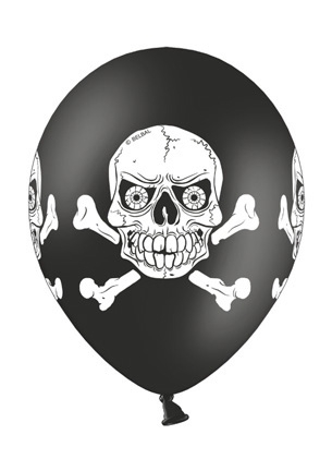 Werbeartikel: Motivballons,=Luftballons Totenkopf