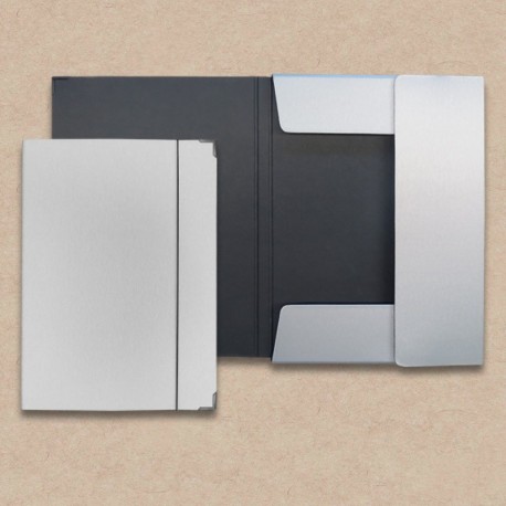 Werbeartikel: Sammelmappen aus Karton in Metall-Optik, Werbeartikel: Sammelmappen=Sammelmappen aus Karton in Metall-Optik,