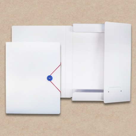Werbeartikel: Sammelmappe aus Karton, wei, Rckenbreite 3 cm