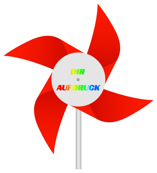 Werbeartikel: Windmühlen aus Kunststoff rot Werbeartikel: Windmühlen, Fahrrad-windmühlen,=Windmühlen aus Kunststoff rot