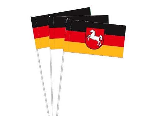 Werbeartikel: Papierfahnen Niedersachsen Werbeartikel: Papierfahnen Bundesländer=Papierfahnen Niedersachsen