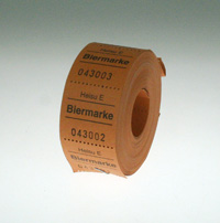 Werbeartikel: Biermarken orange, 500er, Werbeartikel: Biermarken, Bier-marken,=Biermarken orange, 500er,