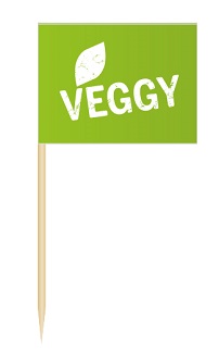 Werbeartikel: Minifähnchen Veggy Werbeartikel: Minifahnen zur Speisenkennzeichnung=Minifähnchen Veggy