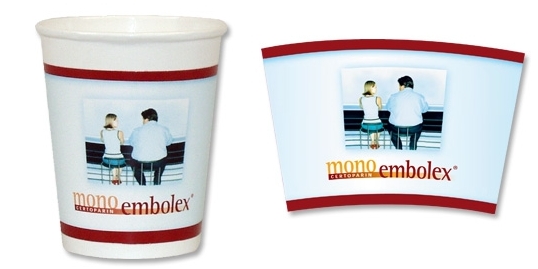 Werbeartikel: Papp-becher-Banderolen, Werbeartikel: Becherbanderolen=Papp-becher-Banderolen,