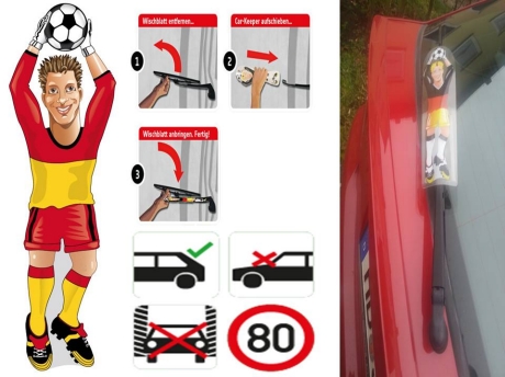Werbeartikel: Spanien Torwart Heckscheibenwischer, Werbeartikel: Themendekoration Spanien=Spanien Torwart Heckscheibenwischer,