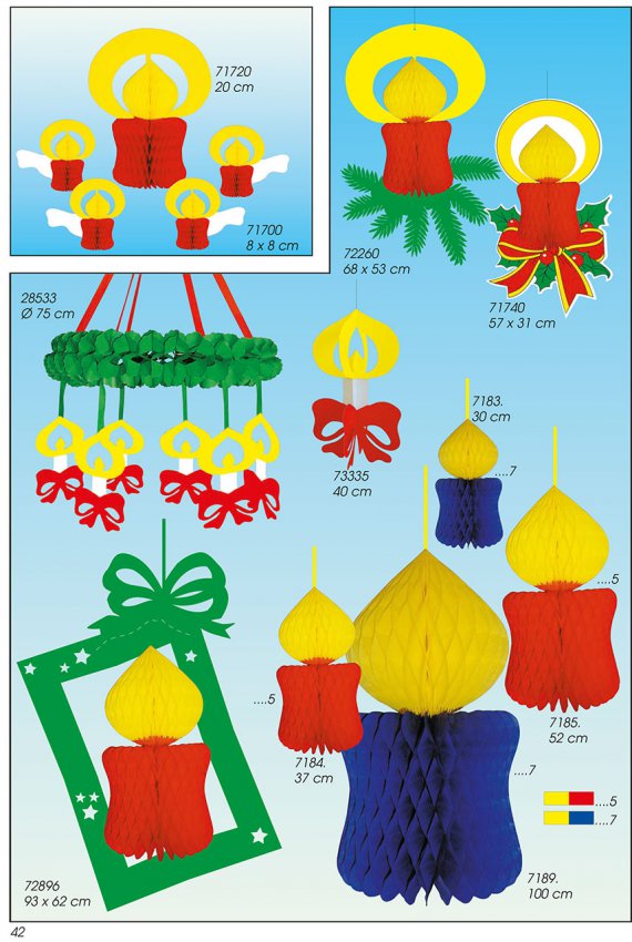 Werbeartikel: Papier Deko kerzen, Deko kerzen, Werbeartikel: Weihnachten deko,=Papier Deko kerzen, Deko kerzen,