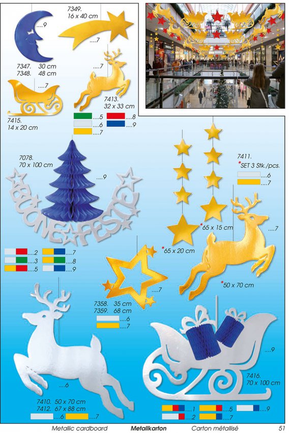 Werbeartikel: Weihnachten deko,=Papier Weihnachten schlitten,