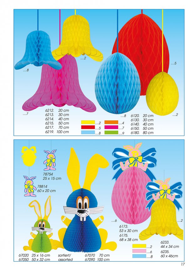 Werbeartikel: Oster-deko, Dekoartikel Ostern,=Papier Osterhase-deko