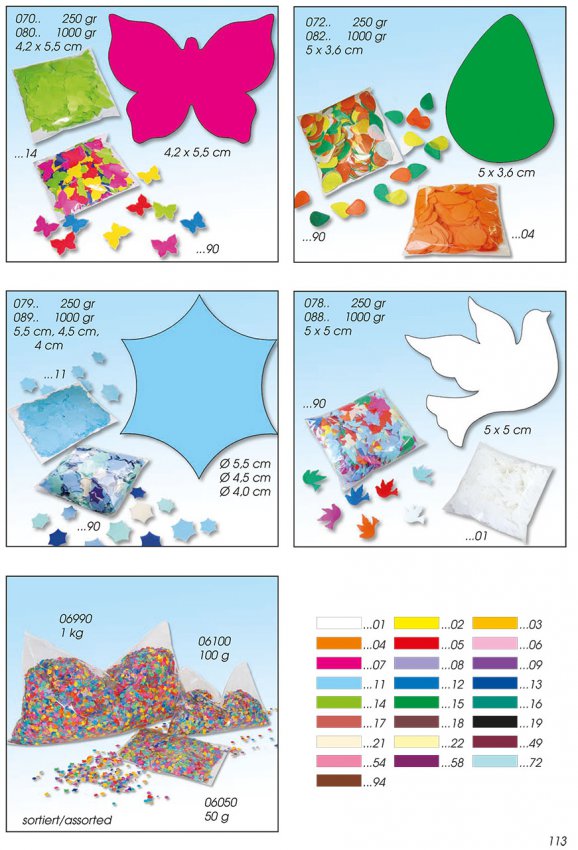 Werbeartikel: Konfetti, Papier Konfetti,=Konfetti, Konfetti Artikel,