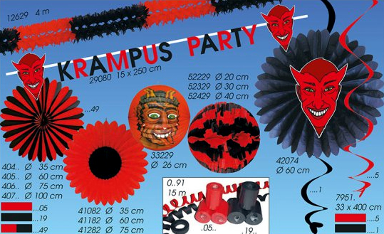 Werbeartikel: Halloween Artikel,=Krampus party