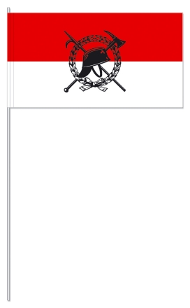 Werbeartikel: Feuerwehr Papierfahnen, Werbeartikel: Emblem Aufdruck Papierfähnchen,=Feuerwehr Papierfahnen,
