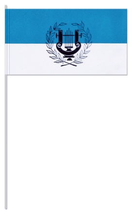 Werbeartikel: Emblem Aufdruck Papierfähnchen,=Lyra Papierfahnen,