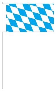 Werbeartikel: Emblem Aufdruck Papierfähnchen,=Bayerische Raute Papier fahnen