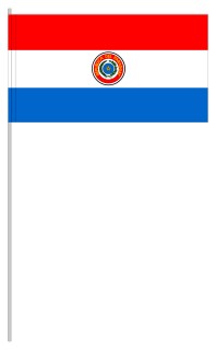 Werbeartikel: Paraguay Papierfahnen, Werbeartikel: International Papierfahnen,=Paraguay Papierfahnen,