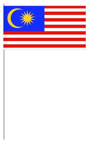 Werbeartikel: International Papierfahnen,=Malaysia Papierfahnen,