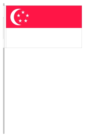 Werbeartikel: International Papierfahnen,=Singapur Papierfahnen,