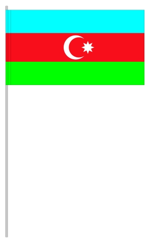 Werbeartikel: International Papierfahnen,=Aserbaidschan Papierfahnen,