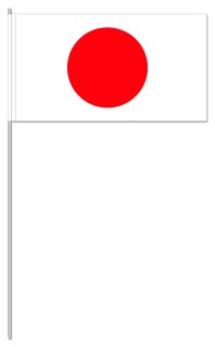 Werbeartikel: International Papierfahnen,=Japan Papierfahnen,
