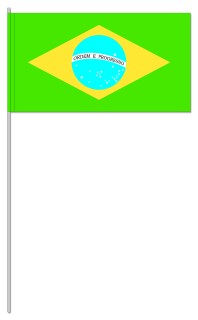 Werbeartikel: International Papierfahnen,=Brasilien Papierfahnen,