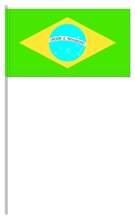 Werbeartikel: Brasilien Papierfahnen, Werbeartikel: International Papierfahnen,=Brasilien Papierfahnen,