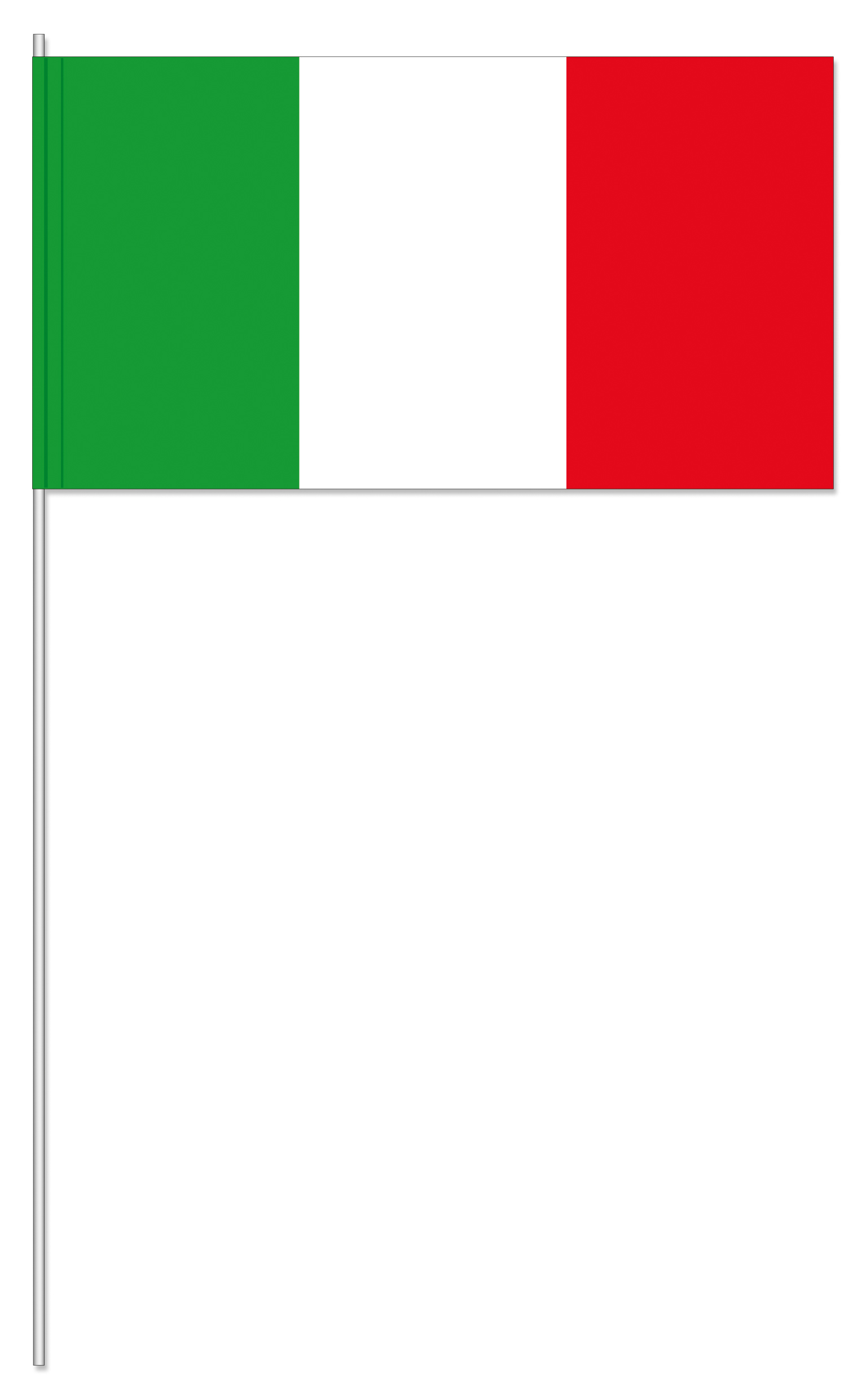 Werbeartikel: Papierfahnen,=Italien Papierfahnen,