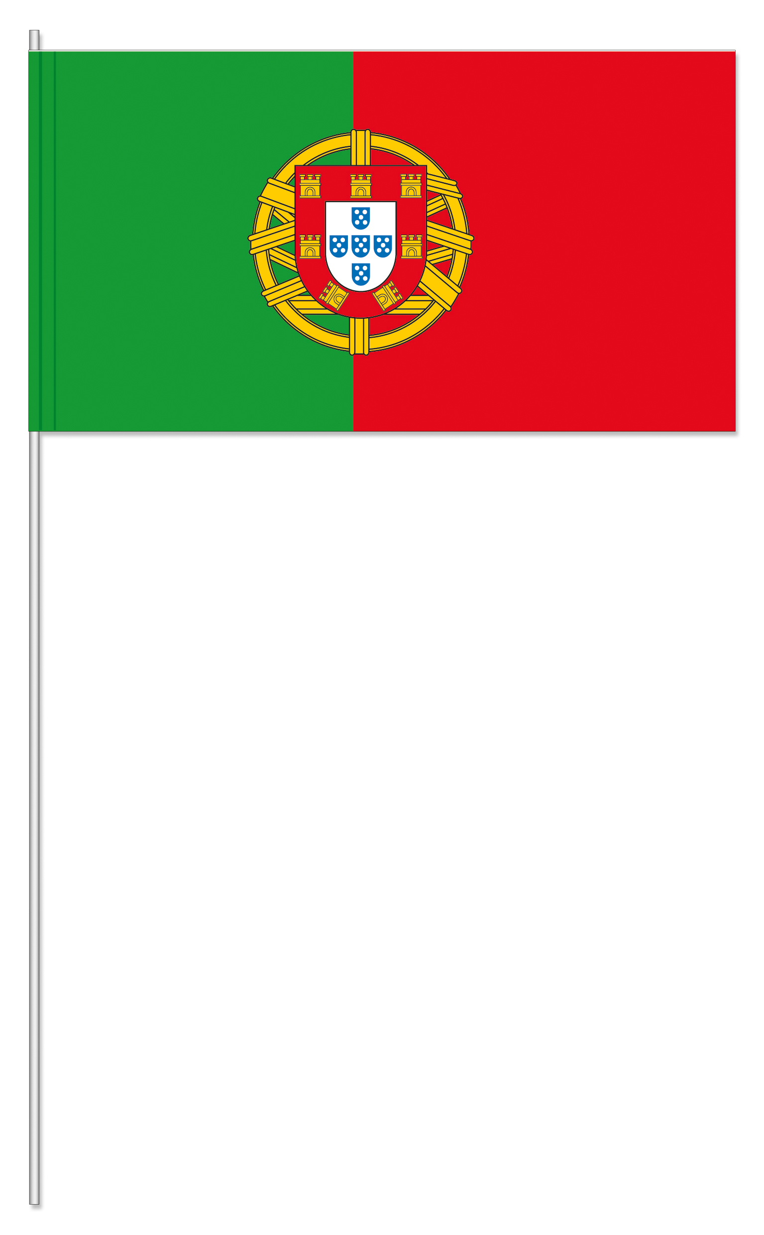 Werbeartikel: Papierfahnen,=Portugal Papier-fahnen,