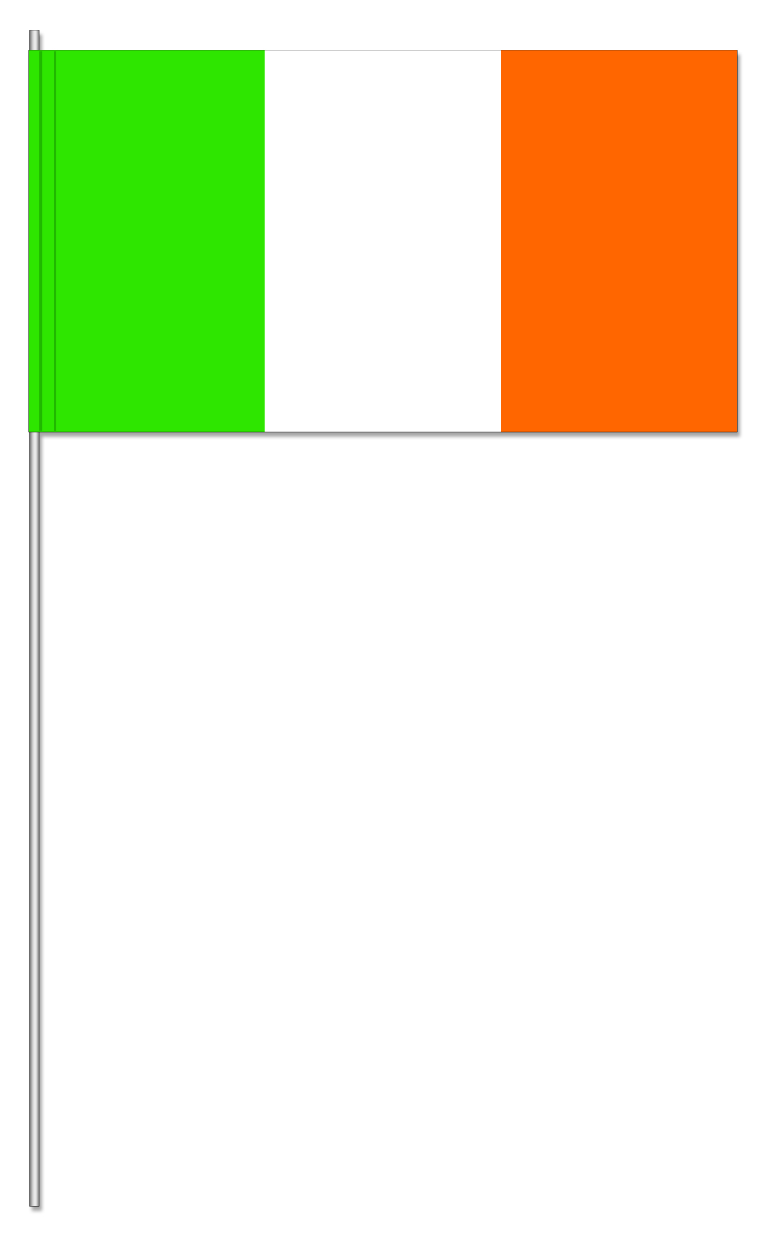 Werbeartikel: Papierfahnen,=Irland Papierfahnen,