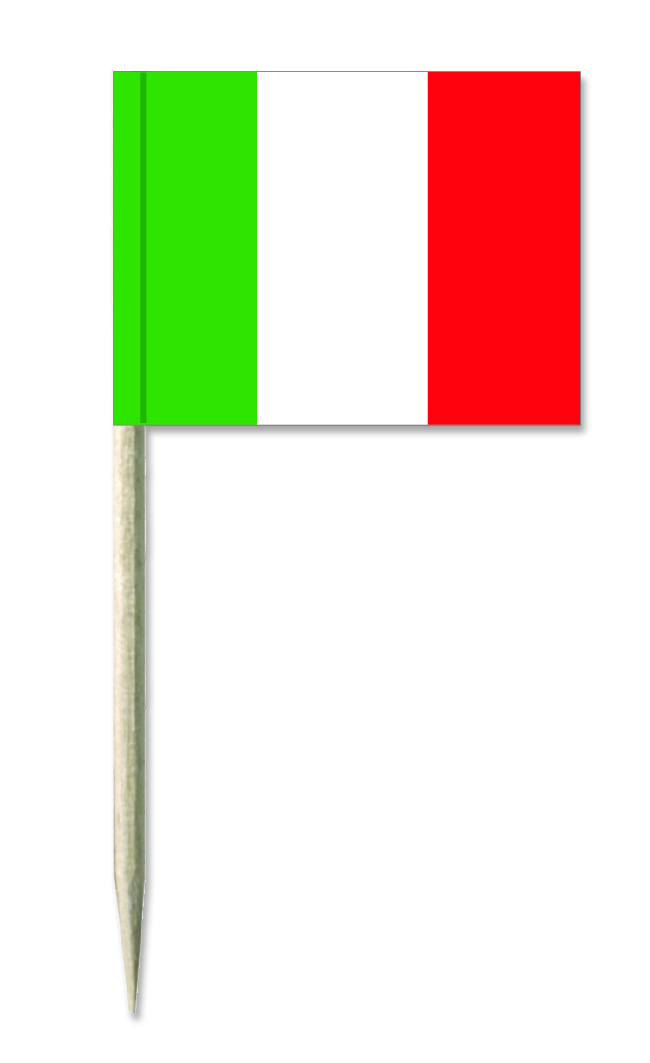 Werbeartikel: Italien picker, Italien Minifähnen, Werbeartikel: Party picker, Holz picker,=Italien picker, Italien Minifähnen,
