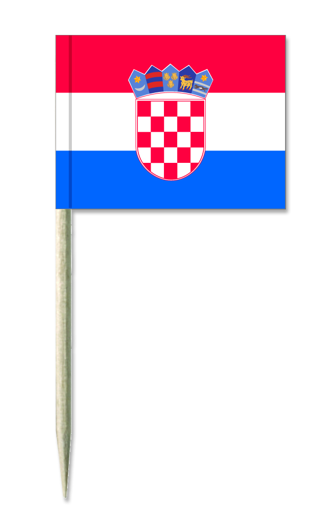 Werbeartikel: Party picker, Holz picker,=Kroatien picker, Kroatien Mini-fhnen,