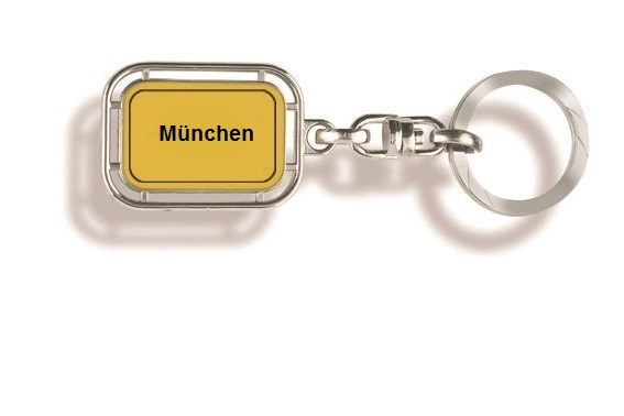 Werbeartikel: München Schlüsselanhänger Werbeartikel: Orts Schlüsselanhänger=München Schlüsselanhänger