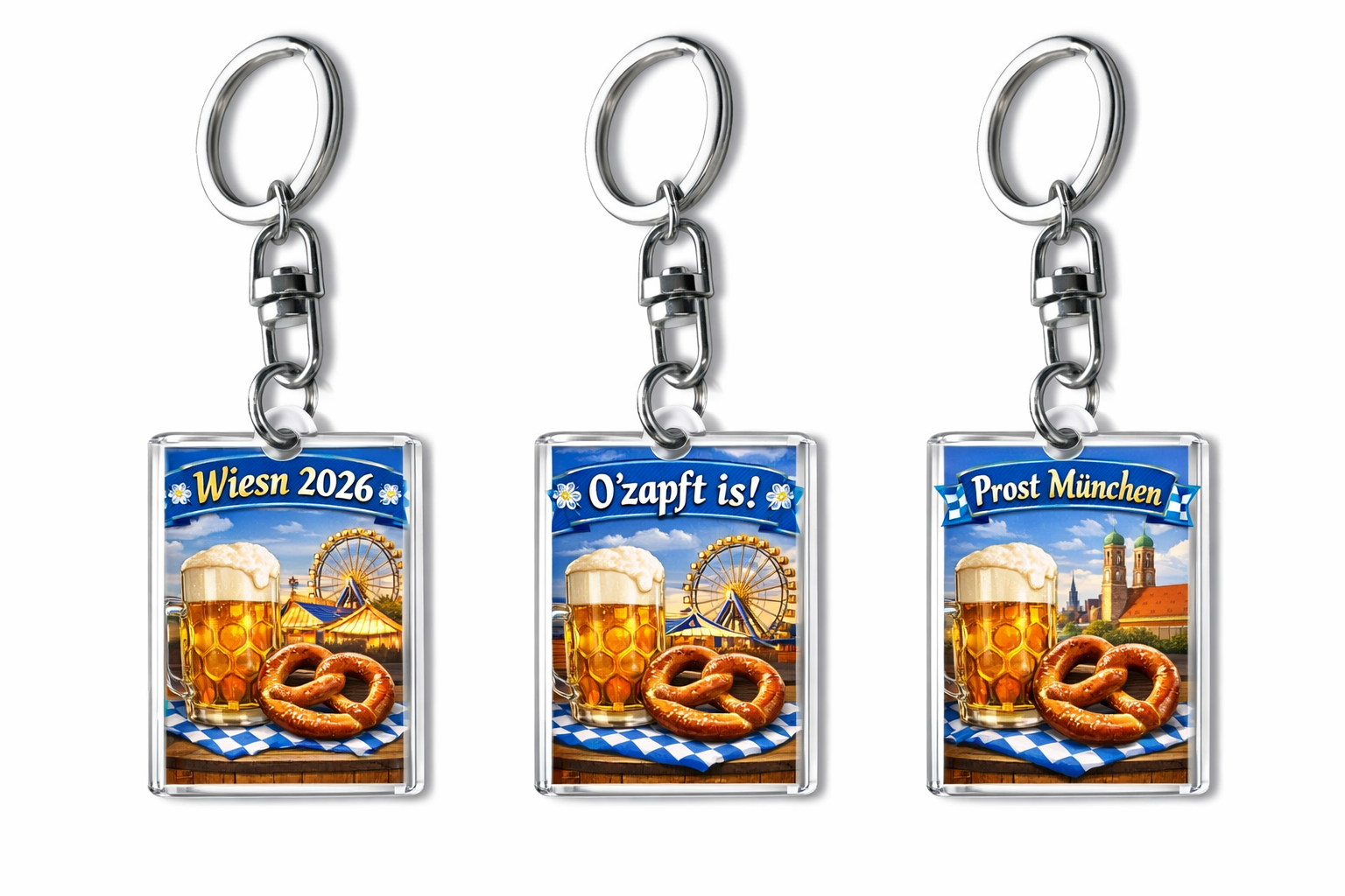 Werbeartikel: Plexi-Schl�sselanh�nger=Oktoberfest‑Schl�sselanh�nger aus Plexiglas
