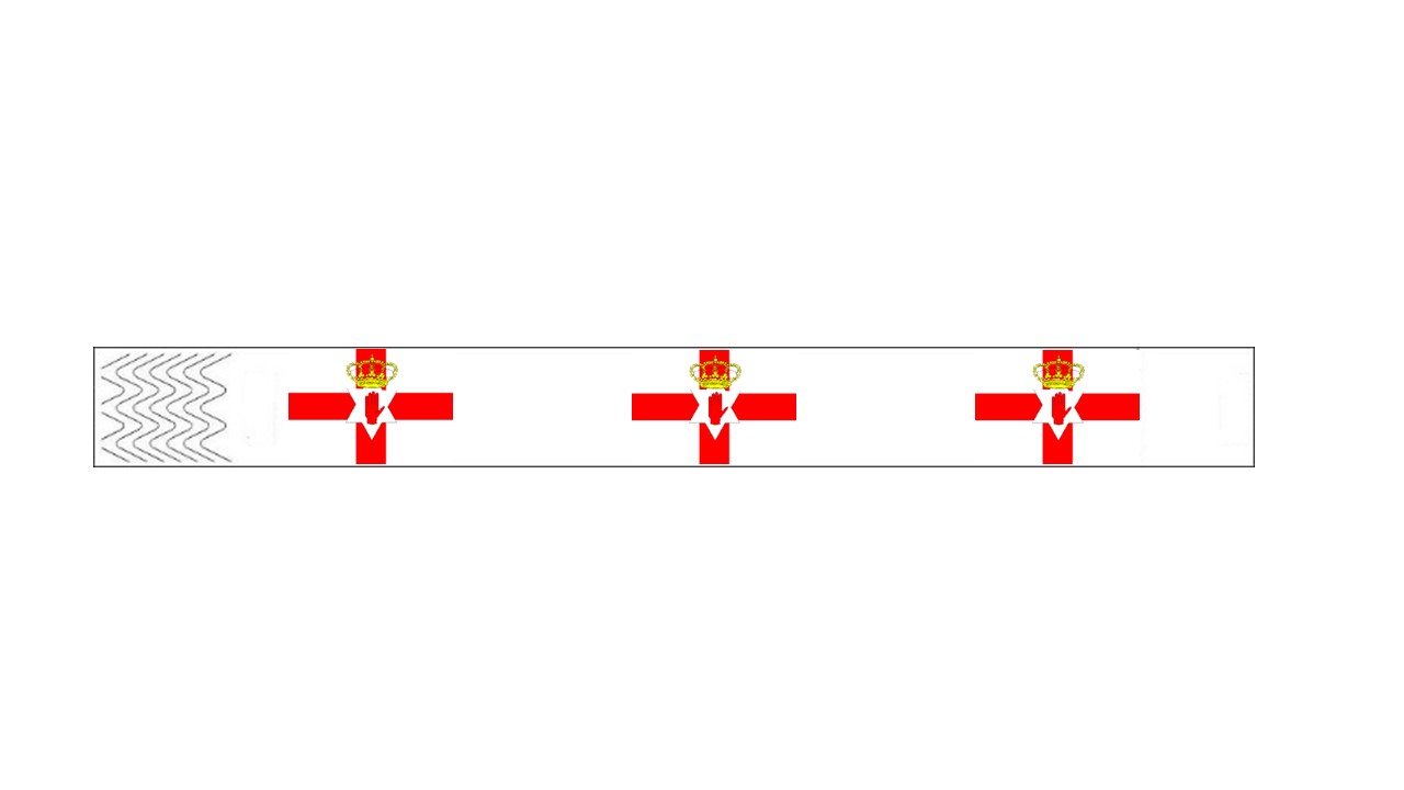 Werbeartikel: Kontrollarmbänder Nordirland, Werbeartikel: Kontrollarmbänder Länder,=Kontrollarmbänder Nordirland,