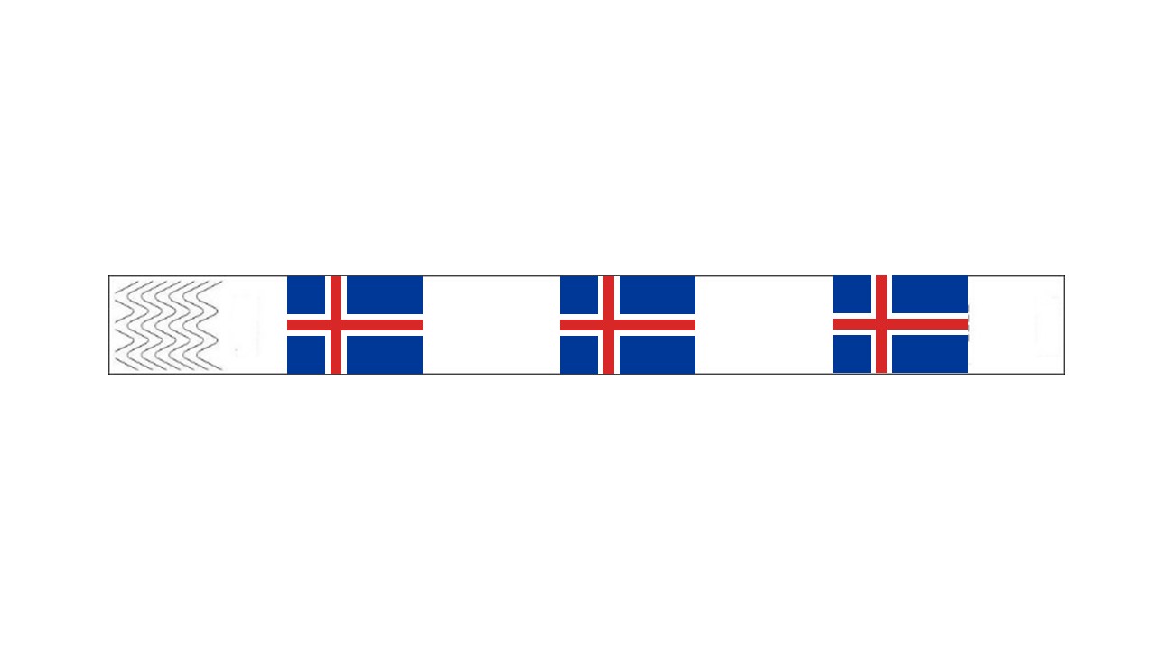 Werbeartikel: Kontrollarmbänder Island, Werbeartikel: Kontrollarmbänder Länder,=Kontrollarmbänder Island,