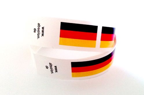 Werbeartikel: Armbänder Länder, Armbänder=Kontroll-armbänder Deutschland,