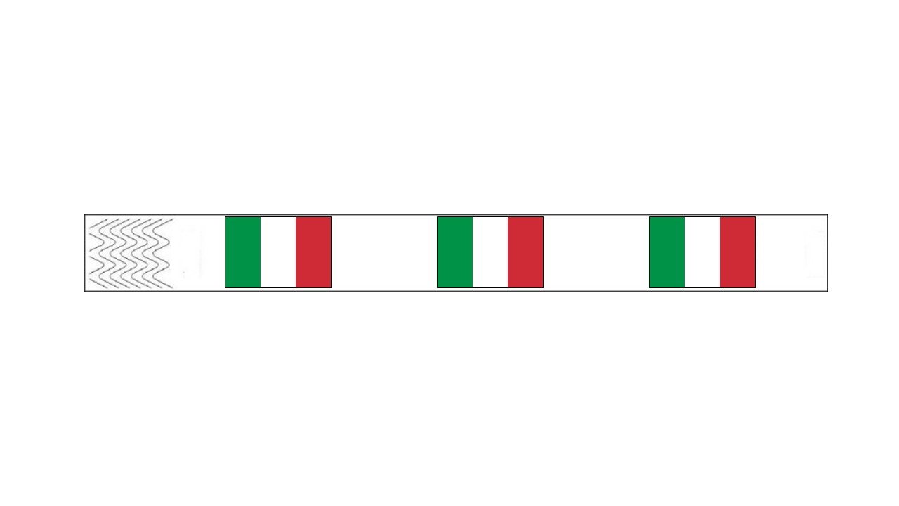 Werbeartikel: Armbänder Länder, Armbänder=Kontroll-armbänder Italien,