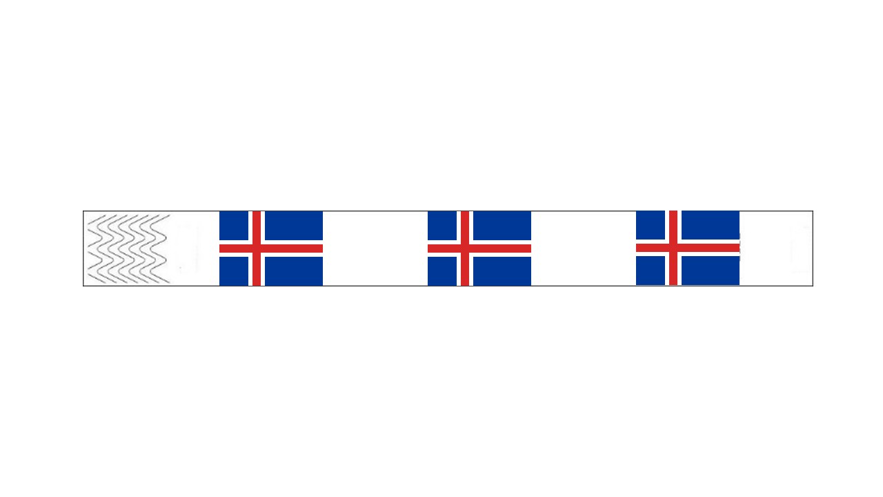 Werbeartikel: Armbänder Länder, Armbänder=Kontroll-armbänder Island,