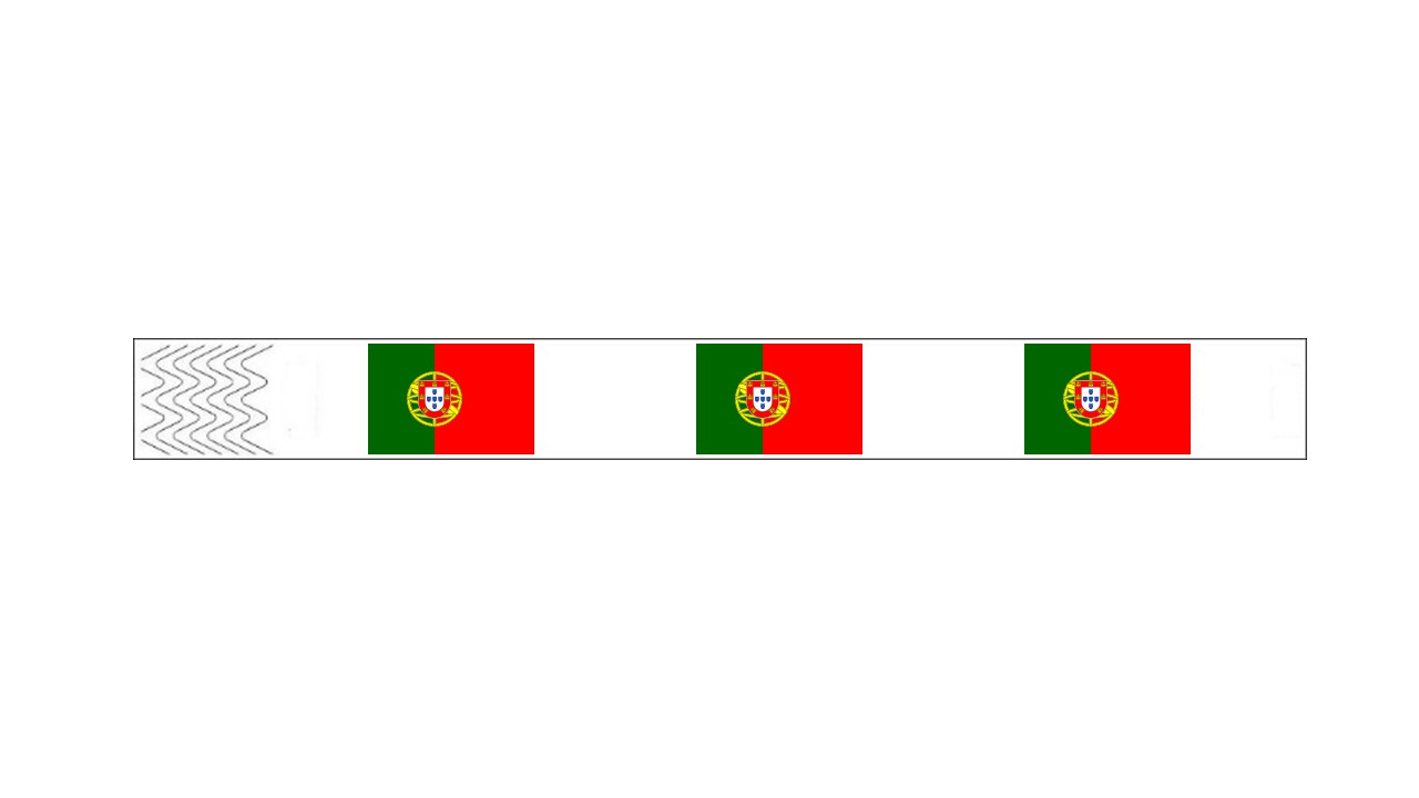 Werbeartikel: Armbänder Länder, Armbänder=Kontroll-armbänder Portugal,