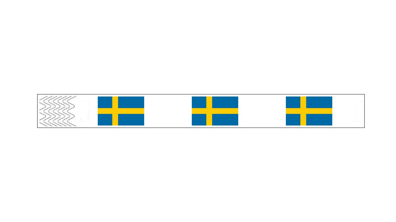 Werbeartikel: Kontroll-armbänder Schweden, Werbeartikel: Armbänder Länder, Armbänder=Kontroll-armbänder Schweden,