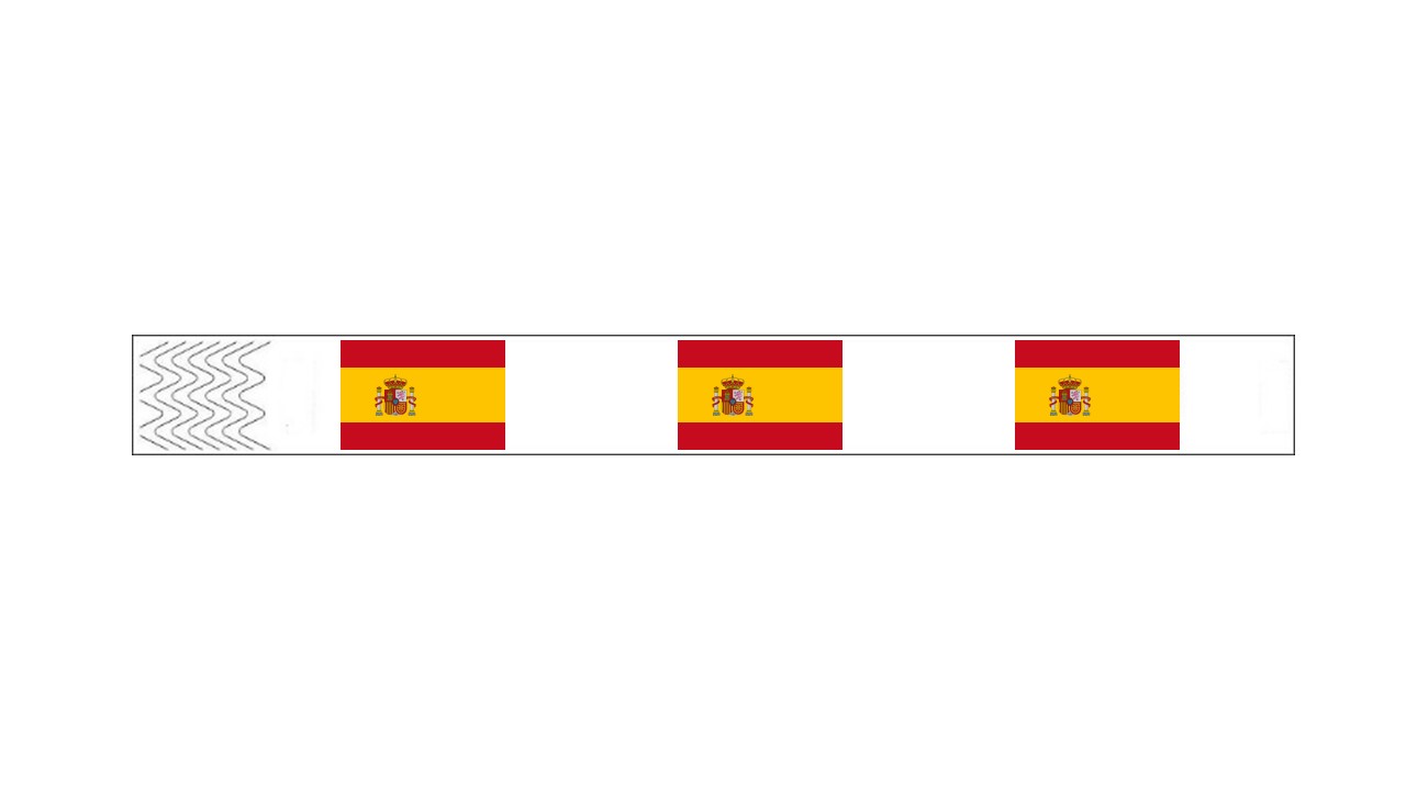 Werbeartikel: Armbänder Länder, Armbänder=Kontroll-armbänder Spanien,