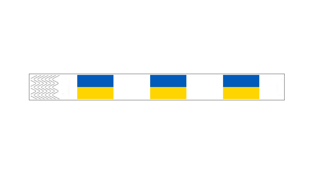 Werbeartikel: Kontroll-armbänder Ukraine, Werbeartikel: Kontroll-armbänder Ukraine,